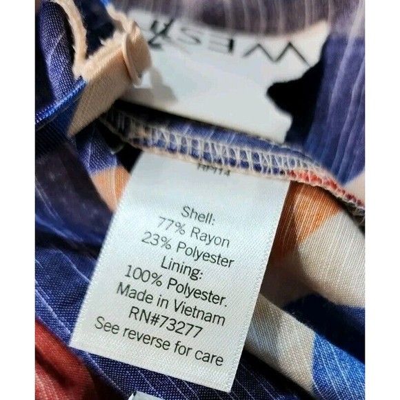 Nine West Maxi Dress 4XL Geo Print Sleeveless Adjustable Straps Rayon Sun Dress - Picture 7 of 8